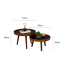 Ver imagem 4 de Mesa Centro Madeira Pé Palito Sala Estar Redonda Escritório Mesinha Decorativa Recepção: Tampos Pret