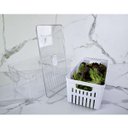 Ver imagem 7 de Kit 2 Organizadores De Geladeira Com Escorredor 5L Caixas Plásticas Para Legumes Clear Fresh OU