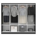 Ver imagem 4 de Móveis para Quarto Guarda-Roupa 8 Portas Paris Preto