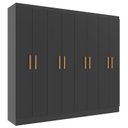 Ver imagem 2 de Móveis para Quarto Guarda-Roupa 8 Portas Paris Preto