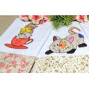 Ver imagem 3 de Kit Pano de Pratos 3 peças - Gatinhos Arte & Tear