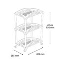 Ver imagem 2 de Organizador Fruteira Modular com 3 Andares e Rodizio Preta - 40,5x28,5x15,cm