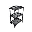 Ver imagem 1 de Organizador Fruteira Modular com 3 Andares e Rodizio Preta - 40,5x28,5x15,cm