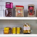 Ver imagem 2 de Kit 2 Organizadores De Armário 30x15x13cm Caixas Organizadoras Empilháveis Com Alças Clear OU