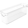 Organizador De Armário Retangular 37x10x13cm Caixa Organizadora Transparente Com Alças Clear OU - 1