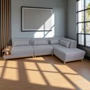 Ver imagem 1 de Sofá de Canto em L com Nicho em Mdf - Nov007:cinza