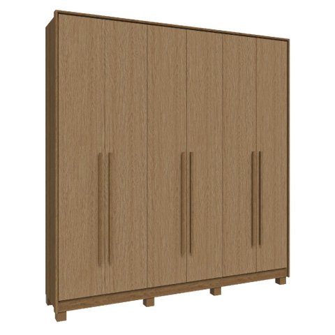 Guarda Roupa Casal 6 Portas Rimo New Paranoá - Jequitibá/carvalho