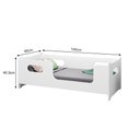 Ver imagem 3 de Cama Montessori Solteiro Branca Estilo Berço para Colchão 188x88 Quarto Infantil Criança MDF