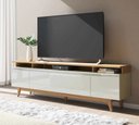 Ver imagem 1 de Rack para Tvs até 75 Polegadas 3 Portas Flynt St 185cm Off White Fosco com Canella