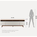 Ver imagem 6 de Rack para Tvs até 75 Polegadas 3 Portas Flynt St 185cm Off White Fosco com Canella