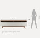 Ver imagem 6 de Rack para Tvs até 75 Polegadas 3 Portas Flynt St 185cm Off White Fosco com Canella