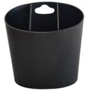 Ver imagem 1 de Organizador Dispenser Escorredor Preto Porta Talheres de Plástico Oval Para Pia Coza