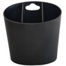 Organizador Dispenser Escorredor Preto Porta Talheres de Plástico Oval Para Pia Coza - 1