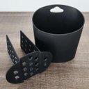 Ver imagem 5 de Organizador Dispenser Escorredor Preto Porta Talheres de Plástico Oval Para Pia Coza