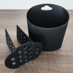 Organizador Dispenser Escorredor Preto Porta Talheres de Plástico Oval Para Pia Coza - 5
