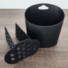 Organizador Dispenser Escorredor Preto Porta Talheres de Plástico Oval Para Pia Coza - 5