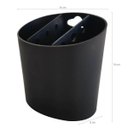 Ver imagem 3 de Organizador Dispenser Escorredor Preto Porta Talheres de Plástico Oval Para Pia Coza