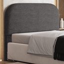 Ver imagem 2 de Cabeceira Cama Box Casal 140cm Orgânica Lanna W01 Linho Cinza Escuro - Lyam Decor