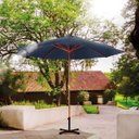 Ver imagem 3 de Guarda-Sol Ombrelone Madeira Azul 3,00m Mor