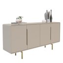 Ver imagem 2 de Buffet para Sala de Jantar 4 Portas Otto Espresso Móveis Bege/Dunas/Dourado