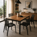 Ver imagem 2 de Conjunto Mesa de Jantar Retangular Industrial Taurus com 4 Cadeiras Gruvyer para Cozinha