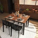 Ver imagem 4 de Conjunto Mesa de Jantar Retangular Industrial Taurus com 4 Cadeiras Gruvyer para Cozinha