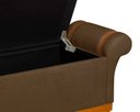 Ver imagem 4 de Recamier Baú Decorativo Atenas 1,50m Premium Sofá para Cama Casal Estilo Estofado Cor Marrom