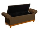 Ver imagem 6 de Recamier Baú Decorativo Atenas 1,50m Premium Sofá para Cama Casal Estilo Estofado Cor Marrom