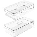 Ver imagem 1 de Kit 2 Organizadores De Geladeira Porta Ovos 16 Un Porta Legumes Frutas Verduras Clear Fresh OU