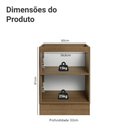 Ver imagem 2 de Balcão de Cozinha 60 cm 1 Porta (sem Tampo) Rustic/Cinza Lux Madesa