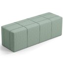 Ver imagem 2 de Puff Decorativo Living Sala de Estar 195 cm Roma W01 Linho Verde Menta - Lyam Decor