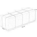 Ver imagem 5 de Puff Decorativo Living Sala de Estar 195 cm Roma W01 Linho Verde Menta - Lyam Decor
