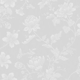 Papel De Parede Florido Cinza - 4130 Contemporâneo - 1