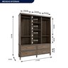 Guarda-roupa Casal com Espelho 3 Portas de Correr e 4 Gavetas Atenas - 4
