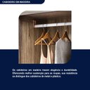 Ver mais imagens de Guarda-Roupa Casal com Espelho 3 Portas de Correr e 4 Gavetas Atenas Marrom/Imbuia