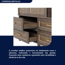 Ver imagem 7 de Guarda-Roupa Casal com Espelho 3 Portas de Correr e 4 Gavetas Atenas Marrom/Imbuia