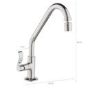 Ver imagem 3 de Torneira de Bancada Bica Alta Arejador Articulado Cozinha Banheiro Lavabo