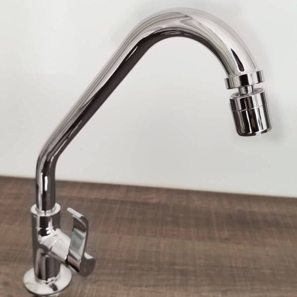 Torneira de Bancada Bica Alta Arejador Articulado Cozinha Banheiro Lavabo - 7