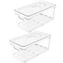 Ver imagem 1 de Kit 2 Organizadores De Ovos Clear Fresh Porta Ovos Empilhável Organizador De Geladeira 36 Ovos OU