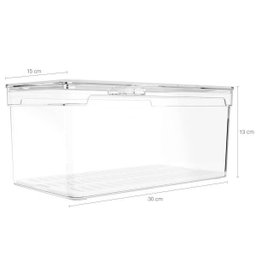 Organizador De Geladeira Porta Frutas Legumes Vegetais 5L Com Respiradouro Clear Fresh OU - 3