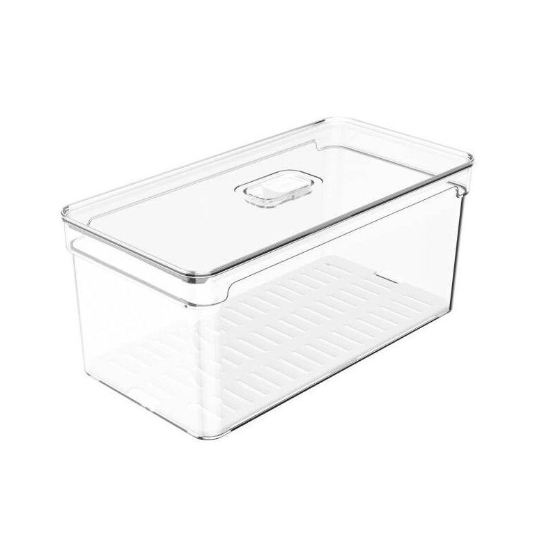 Organizador De Geladeira Porta Frutas Legumes Vegetais 5L Com Respiradouro Clear Fresh OU