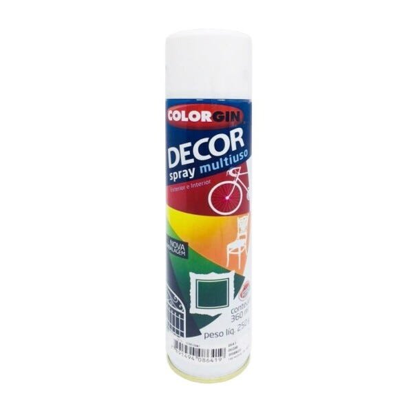 Tinta Spray Multiuso Decor Branco 360ml Colorgin - 1