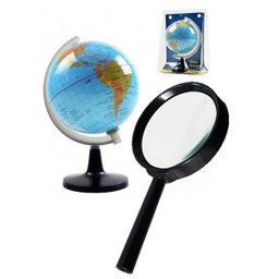 Globo Terrestre Político Mapa Mundi Giratório Lupa - 1
