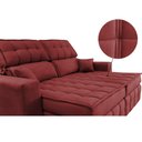 Ver imagem 4 de Sofá Retrátil e Reclinável 2,20M Molas Ensacadas e Costura Tripla Cama Inbox Nobre Suede