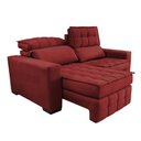 Ver imagem 7 de Sofá Retrátil e Reclinável 2,20M Molas Ensacadas e Costura Tripla Cama Inbox Nobre Suede