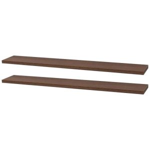 Kit 2 Prateleiras 70 x 20cm Nogal Suporte Invisível