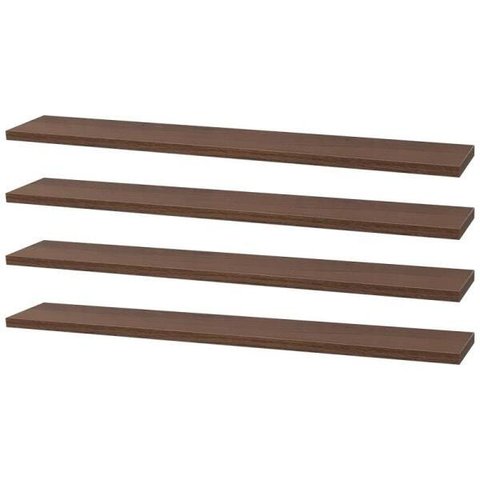 Kit 4 Prateleiras 70 x 20cm Nogal Suporte Invisível