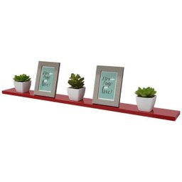 Prateleira 70 x 20cm Vermelha Suporte Invisível - 2