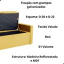 Ver imagem 4 de Kit Cabeceira e Calçadeira Baú Emma Veludo King 195 Cm