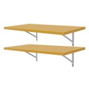 Ver imagem 1 de Kit 2 Prateleiras 70 x 25cm Amarela Com Mão Francesa